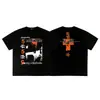 Verano Nuevo Erd Rico Segunda Generación Retrato Graffiti Casual Camiseta de Manga Corta para Hombre y Mujer Wdw Holgada Americana High Street Camiseta