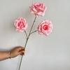 Manta de 3 Cabezas Rosa Capuchino Esquina Rosa Boda Ceremonial Decoración Ceremonial Flor Camino Guía Jarrón Flor en stock