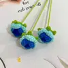 Rosas de Burbuja Tejidas a Crochet Hechas a Mano para Decoración de Fotografía en Casa Rosas Tejidas de Lana Recuerdos de Boda Rosas al por Mayor