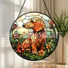 Pingente de vidro colorido para filhote de cachorro de jardim transfronteiriço, decoração de vidro para casa, decoração de janela, apanhador de sol para jardim