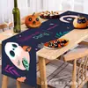 Toalha de Mesa de Halloween Transfronteiriça Criativa Novo Estilo Banner de Alto Padrão Decoração de Sala de Estar Arranjo de Festa Toalha de Mesa Bandeira Personalização