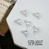 Laço de Liga com Strass para Unhas, Acessórios de Nail Art, Laços Prateados Brilhantes Versáteis para Unhas, Pequenos Acessórios DIY Usáveis