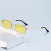 Gafas de Sol Metálicas Retro de Marco Pequeño Moda 2024 Nuevas Gafas de Sol Tendencia Europeas y Americanas Gafas de Sol de Alta Gama para Mujer