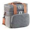 Bolsa Térmica Dupla Camada Amazon, Bolsa Transversal de Grande Capacidade Isolada com Arroz, Bolsa Térmica Impermeável para Piquenique ao Ar Livre
