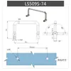 Ls509S Acero Inoxidable Manija Plegable de 180 Grados Reemplaza Xal61/Xal66 Manija Móvil Manija de Puerta de Caja