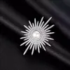 Broche de Perlas para Mujer, Pin para Solapa de Traje, Pin de Girasol, Hebilla para Bufanda de Diamantes Completos, Imperdible de Seguridad Anti-Exposición, Pin para Fijar Ropa