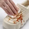 Pantuflas de Algodón sin Espalda para Hombre Otoño e Invierno Uso Exterior EVA Impermeables Antideslizantes Hogar Interior Suela Gruesa Zapatos de Algodón Cálidos para Mujer