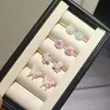 Pendientes de lujo con luz de flor rosa para mujer, bonitos, dulces y modernos, de nicho, recién llegados, con broche de plata, pendientes únicos para mujer.