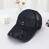 Sombrero con Ventilador Solar para Hombre, Protección Solar para Exteriores en Verano, Gorra de Béisbol Transpirable con Malla, Sombrero Refrigerador con Carga USB