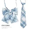Pajarita a Cuadros Estilo Japonés JK para Niñas, Corbata de Lazo sin Nudo Estilo Escolar para Fotos de Graduación, Camisa de Uniforme Marinero para Niños