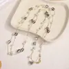 Collar de Perlas con Cuentas de Barril Nk-327 Se Puede Usar en Múltiples Capas, Cadena Larga para Suéter para Mujer, Accesorios de Otoño e Invierno (170cm)