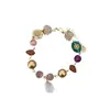 Pulsera de Cuentas Vintage Copo de Nieve de Piedra Lunar, Lujo Ligero, Sensación de Alta Gama, Diseño de Nicho Único, Joyería Hecha a Mano