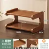 Prateleira de armazenamento para mesa para xícaras de chá, pequeno suporte de três níveis para xícaras, conjunto de chá estilo chinês e expositor para folhas de chá