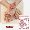 Ruikalong Novo em estoque Atacado Adesivo de Tatuagem de Henna Renda Vermelha Mão Costas Adesivo de Tatuagem Descartável À Prova D'água
