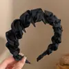 Faixa de cabelo minimalista com dentes Dopamine com toque de alta qualidade, acessório de cabelo versátil estilo coreano, faixa de cabelo de malha fresca e delicada para lavar o rosto, para mulheres