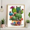 Nuevo comercio exterior pintura de diamantes 5D planta cactus punto de cruz diy pintura decorativa de diamantes pintura de mosaico fabricantes