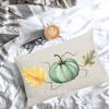 Decoración Festiva de Acción de Gracias para Sofá y Cintura, Funda de Cojín, Peluche Corto Estampado de Calabaza de Otoño, Lino, Transfronterizo