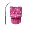 Copo de shot mini de luxo 3oz com strass apenas estampa de leopardo concentrada italiana xícara de café copo de água copo de vinho aço inoxidável canudo