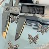 2023 nuevo tamaño pequeño de alta aleación de lujo rosa diamante mariposa tarjeta 17 mm diseño horquilla pulsera accesorios al por mayor en stock trabajadores