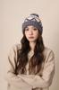 Atmósfera Invernal Marrón Maillard Gorro de Lana Tejido Lindo Bola de Piel Engrosado Cálido Estilo Coreano Gorro con Protección para las Orejas para Mujer