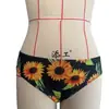 2026 Novos Modelos de Comércio Exterior Aliexpress Calções de Banho Femininos Mais Vendidos Europeus e Americanos Sexy Estampa de Girassol Biquíni Roupa de Banho