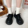 Sapatos de Couro Plataforma com Solado Grosso Estilo Britânico para Meninas, Modelo Novo Primavera e Outono 2026 para Crianças Maiores, com Forro de Lã e Cadarço, Adequados para Todas as Estações e Apresentações