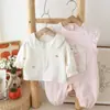 Conjunto de Dos Piezas para Bebé para Salidas de Primavera y Otoño Bata de Luna Llena Ropa para Recién Nacidos Traje para Salida de Bebé Princesa de 100 Días