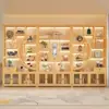 Nuevo Estante de Exhibición Antiguo Estilo Chino para Estudio y Sala de Estar, Vitrina para Té, Estante de Almacenamiento, Estante Multifuncional de Bambú, Divisor Combinado para Sala de Té