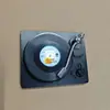 Venta Caliente Transfronteriza Redonda Antideslizante Silicona Posavasos para Máquina de Discos Retro Vinilo CD Tapete Plato Aislamiento Térmico Paquete de Seis Piezas