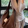 Bolso de Mano Retro Coreano de Alta Gama con Lados Blandos para Mujer 2025 Nuevo Otoño e Invierno Bolso Cruzado de Hombro de Gran Capacidad para Viaje