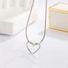 Collar de amor nuevo 2024, estilo coreano, moda minimalista, cadena de clavícula hueca con forma de corazón, venta al por mayor de fábrica femenina