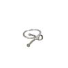 Anillo de Plata Esterlina S925 Nuevo Calado Trenzado Lazo para Mujer Nicho Elegante Estilo Ins Anillo de Nudo de Cuerda de Alta Gama