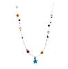 Dulce y Fresca Cadena de Collar con Colgante de Estrella de Cuentas de Colores Dopamina para Mujer 2026 Nuevo Estilo Cadena para el Cuello Versátil Cadena para la Clavícula para el Trayecto Diario