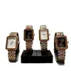 Nuevo Venta Caliente Transfronteriza Movimiento de Cuarzo de Dos Manecillas Diseño de Esfera con Calendario Rectangular Correa de Acero Inoxidable Reloj para Mujer Fabricante Mayorista