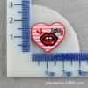 Parche de graffiti acrílico para manualidades con forma de corazón de melocotón, accesorio para el cabello de amor DIY, material para tocado, señal de estacionamiento, tarjeta de letras DIY, joyería