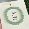 Novo Sino de Vento de Vidro Transparente Estilo Chinês Aventurina Natural Gradiente Despertar do Leão Pingente de Flor Pulseira de Jade para Melhorar a Fortuna Pulseira Colecionável