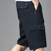 Shorts de Roupa Externa de Verão Masculino Shorts de Praia Casuais para Casa Calças de Praia de Alta Qualidade Calças Capri 100% Algodão