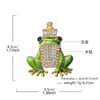 Moda europeia e americana comércio exterior broche de sapo versátil com strass completo broche de animal de desenho animado da fábrica de origem, item popular em estoque na Temu