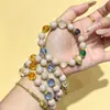 Novo produto live stream item quente: Pulseira de porcelana e vidro com pó de cinza de incenso de Pequim, corrente de mão de porcelana com cinza de incenso do pequeno livro vermelho para homens e mulheres