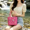 Bolsa Térmica Eva para Piquenique de Verão e Acampamento Bolsa Tote Atravessando Fronteiras Mais Vendida Bolsa Perfurada Decorativa DIY Bolsa de Maquiagem