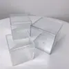 Caja de almacenamiento para planchas de pelo rectas de fábrica, caja de almacenamiento cuadrada transparente con tapa abatible, adornos de almacenamiento de escritorio acrílicos