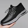Zapatos Casuales de Cuero para Hombre de Uso Diario, Estilo Deportivo Casual Blanco, Zapatos Versátiles de Moda para Hombre 9206, Primavera y Otoño 2024