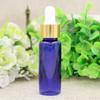 Botella cuentagotas de 20 ml para aceite esencial Botella PET tapa negra brillante Botella mezcladora Botella para rellenar aceite esencial Botella para rellenar cosméticos