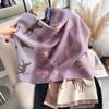 Outono e inverno novo cor de guepardo combinação moda cashmere cachecol feminino quente xale para ar condicionado xale comércio exterior atacado