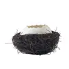 Cuenco cerámico de nido de avestruz blanco de tamaño grande, vajilla de hotel, para hornear, ensalada de frutas, hielo seco creativo