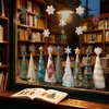 Decoraciones navideñas, árbol de Amazon, copos de nieve, pegatinas electrostáticas para puertas de cristal, decoración de ventanas y sala de estar, creando un ambiente festivo