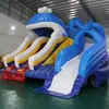 Parque Acuático Soporte Piscina Niños Adulto Equipo de Diversión Acuática Fabricante Venta Directa Tiburón Tobogán Inflable