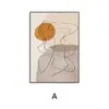 Pintura Decorativa para Sala de Estar Estilo Wabi-Sabi Sprayada, Arte de Parede Abstrata, Arte de Linha Criativa Vertical Grande para Hall de Entrada