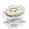 Conjunto de 5 Caixas Organizadoras de Geladeira Transfronteiriças, Caixas Organizadoras Empilháveis, Seguras para Micro-ondas, Recipientes Selados de Grande Capacidade para Cozinha Atacado