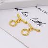 Pulseira Casing de Cobre Banhado a Ouro 18K Verdadeiro Micro-cravejado Zircônia Fivela de Conexão 14K Cor Ouro Preservação Cor Fivela OT Acessórios DIY Feitos à Mão